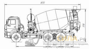  Аренда Автобетоносмесителя 8DA на шасси КамАЗ 6520-61 